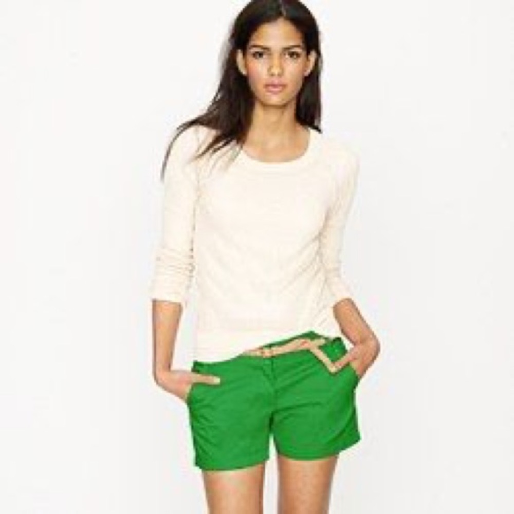 Lime Green JCrew Chino Classic Twill Shorts